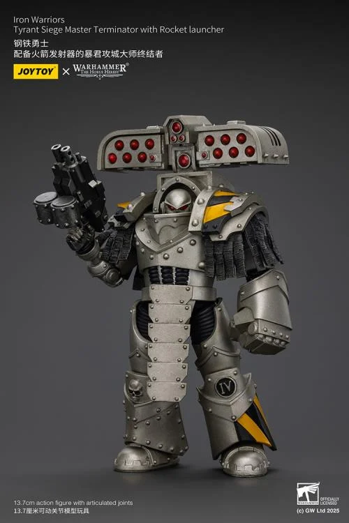 Warhammer The Horus Heresy Iron Warriors Tyrant Siege Master Terminator with Rocket Launcher 1/18 Scale Action Figure - Image 3
