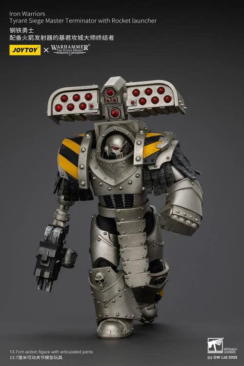 Warhammer The Horus Heresy Iron Warriors Tyrant Siege Master Terminator with Rocket Launcher 1/18 Scale Action Figure - Image 4