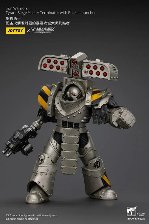 Warhammer The Horus Heresy Iron Warriors Tyrant Siege Master Terminator with Rocket Launcher 1/18 Scale Action Figure - Image 6