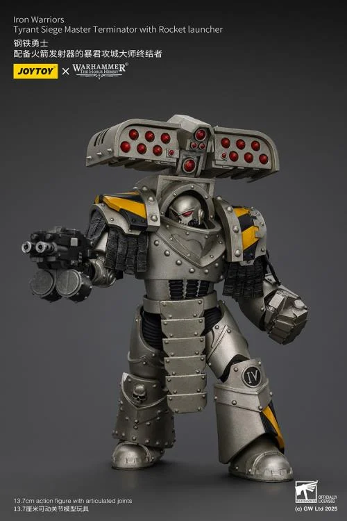 Warhammer The Horus Heresy Iron Warriors Tyrant Siege Master Terminator with Rocket Launcher 1/18 Scale Action Figure - Image 7