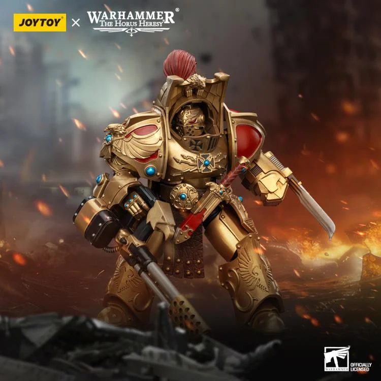 Warhammer The Horus Heresy Legio Custodes Aquilon Terminator Squad Aquilon with Infernus Firepike 1/18 Scale Action Figure - Image 2
