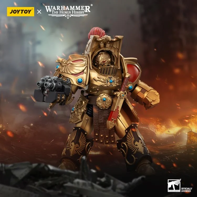 Warhammer The Horus Heresy Legio Custodes Aquilon Terminator Squad Aquilon with Lastrum Storm Bolter 1/18 Scale Action Figure - Image 2
