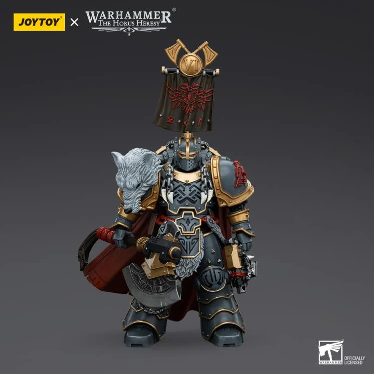 Warhammer The Horus Heresy Space Wolves Legion Praetor with Power Axe and Combat Shield 1/18 Scale Action Figure - Image 3