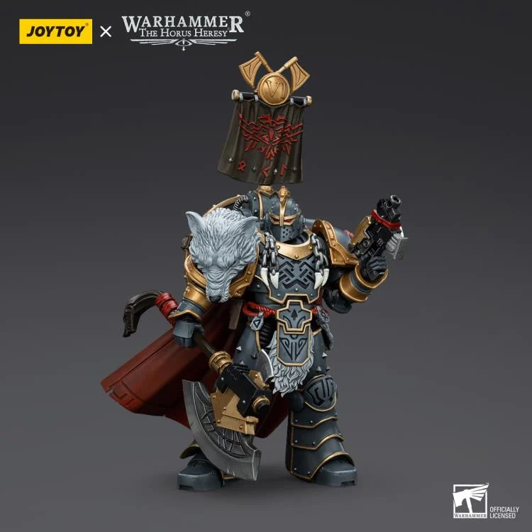 Warhammer The Horus Heresy Space Wolves Legion Praetor with Power Axe and Combat Shield 1/18 Scale Action Figure - Image 4