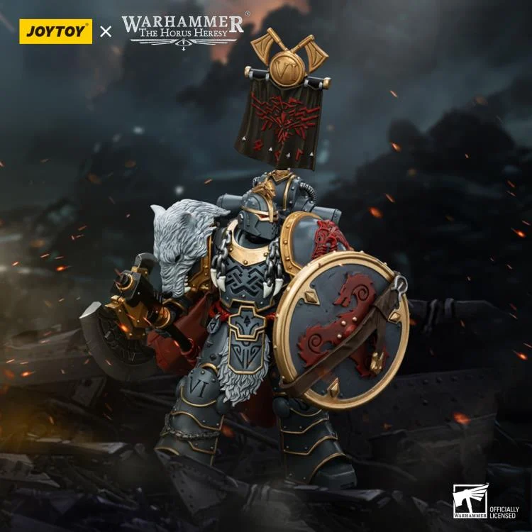 Warhammer The Horus Heresy Space Wolves Legion Praetor with Power Axe and Combat Shield 1/18 Scale Action Figure - Image 7