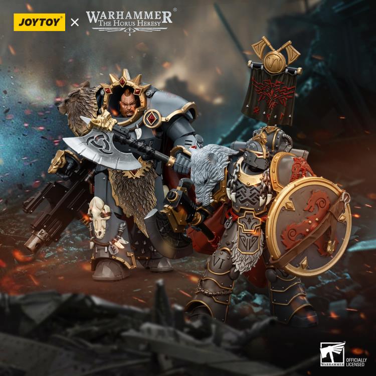 Warhammer The Horus Heresy Space Wolves Legion Praetor with Power Axe and Combat Shield 1/18 Scale Action Figure - Image 8