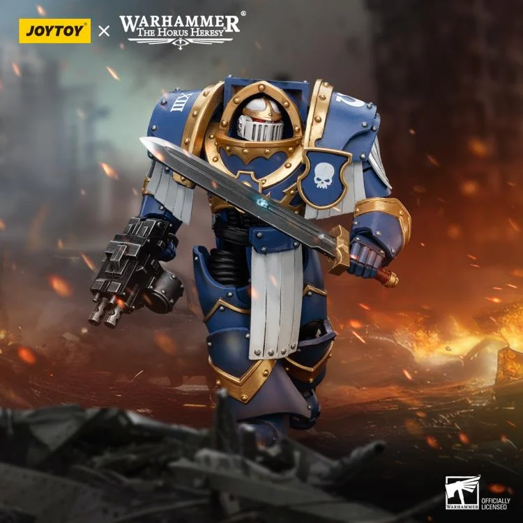 Warhammer The Horus Heresy Ultramarines Cataphractii Terminator Squad Sergeant with Power Sword 1/18 Scale Action Figure - Image 2