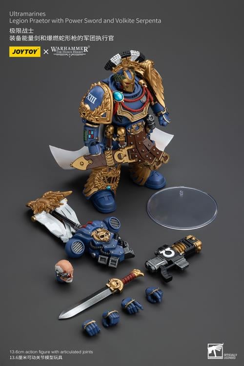 Warhammer The Horus Heresy Ultramarines Legion Praetor with Power Sword and Volkite Serpenta 1/18 Scale Action Figure - Image 10