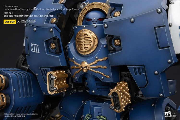 Warhammer The Horus Heresy Ultramarines Leviathan Dreadnought with Cyclonic Melta Lance and Siege Claw 1/18 Scale Action Figure - Image 10