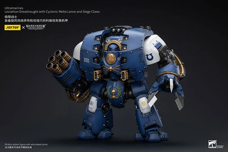 Warhammer The Horus Heresy Ultramarines Leviathan Dreadnought with Cyclonic Melta Lance and Siege Claw 1/18 Scale Action Figure - Image 3