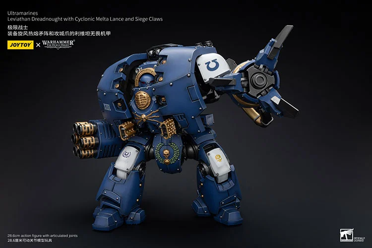 Warhammer The Horus Heresy Ultramarines Leviathan Dreadnought with Cyclonic Melta Lance and Siege Claw 1/18 Scale Action Figure - Image 5