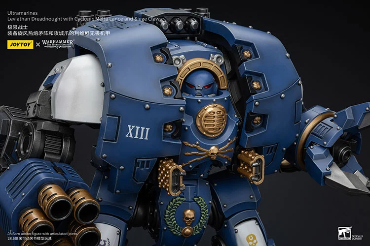 Warhammer The Horus Heresy Ultramarines Leviathan Dreadnought with Cyclonic Melta Lance and Siege Claw 1/18 Scale Action Figure - Image 9