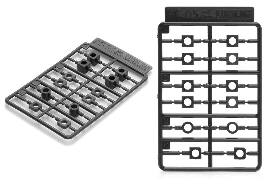 Wave PE SLEEVE PC-05 - Poly Caps and Connectors for Moving Mecha Parts, 5mm