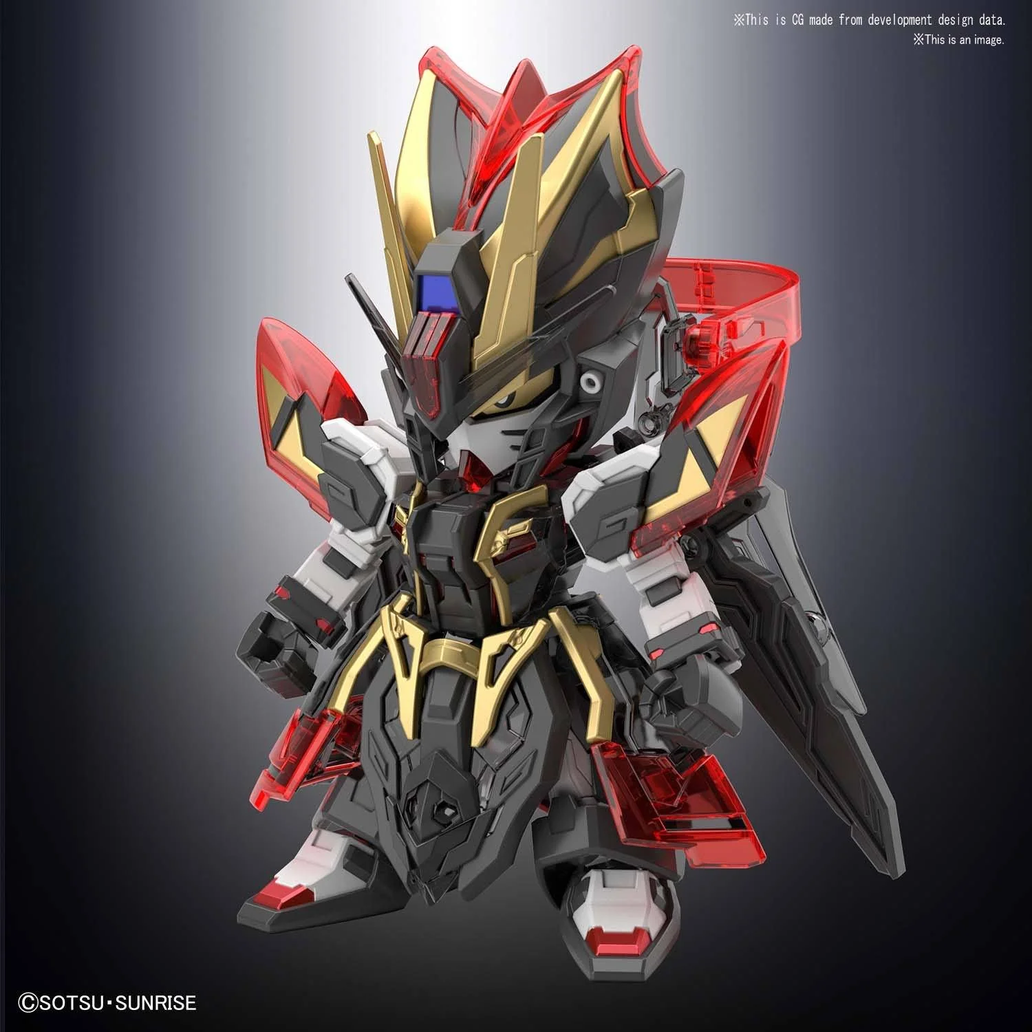 SD Gundam World Sangoku Soketsuden #25 Xun Yu Strike Noir Model Kit - Image 3
