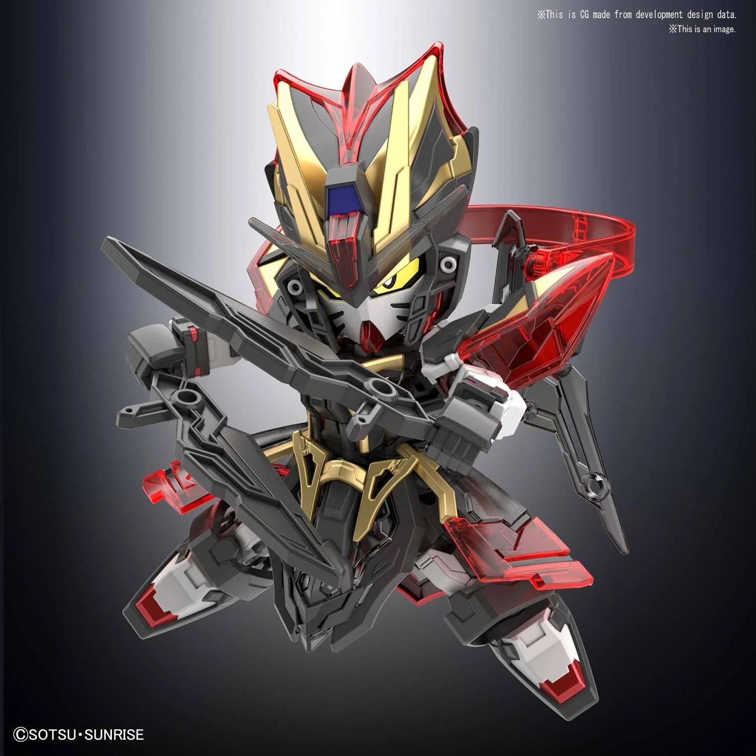 SD Gundam World Sangoku Soketsuden #25 Xun Yu Strike Noir Model Kit - Image 6