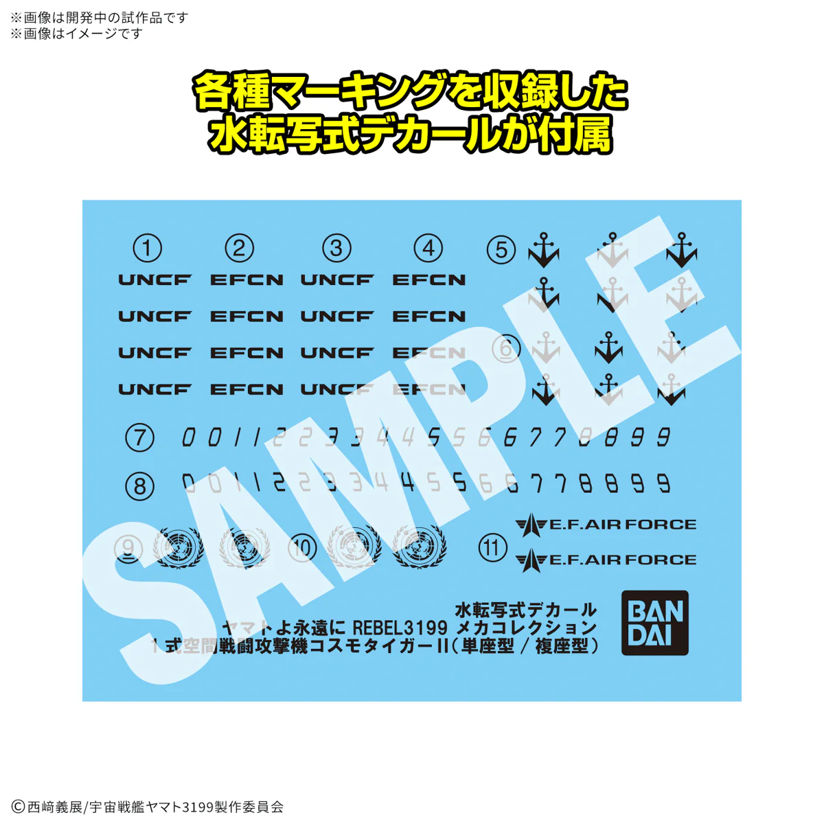 Be Forever Yamato: REBEL 3199 Mecha Collection DX Type 1 Space Combat Attack Aircraft Cosmo Tiger II (Single Seat Type/Turret Type) Set of 2 Model Kits - Image 7