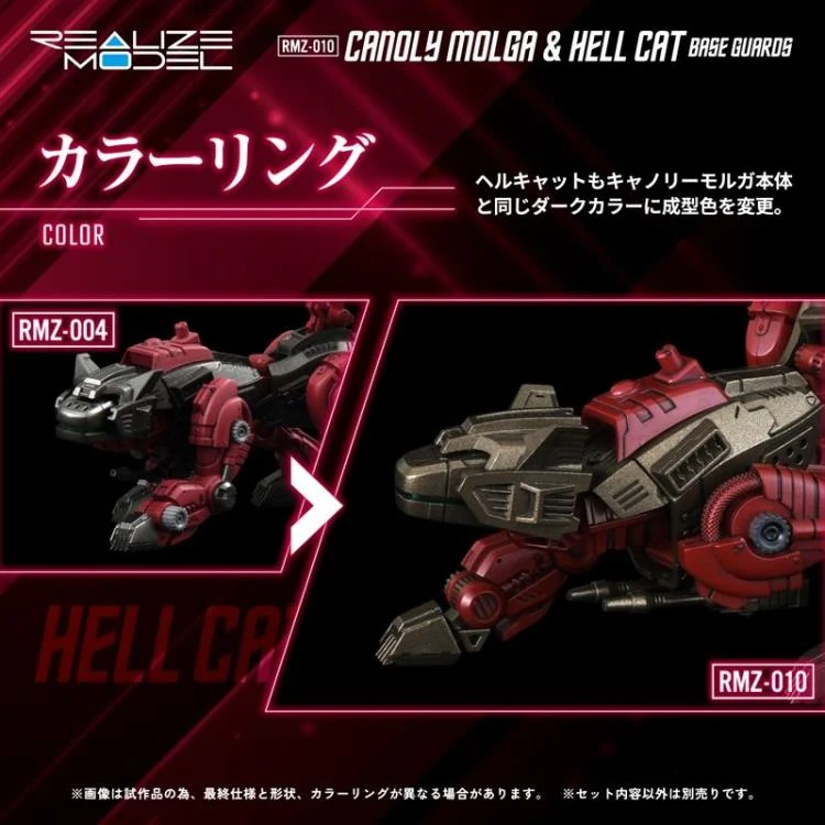 Zoids Realize Model RMZ-010 Canoly Molga & Hell Cat 1/100 Scale Model Kit - Image 2
