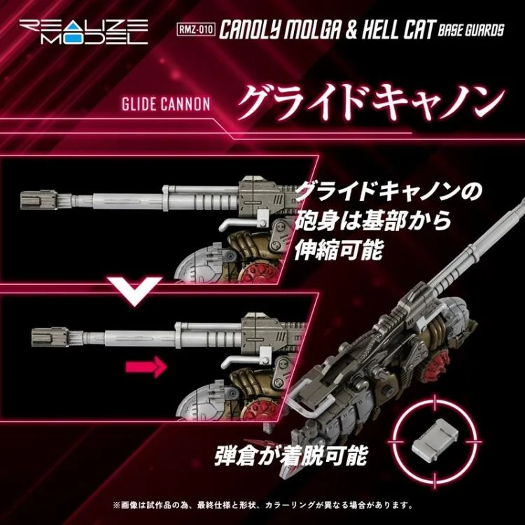 Zoids Realize Model RMZ-010 Canoly Molga & Hell Cat 1/100 Scale Model Kit - Image 4
